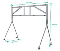 YEALINK Podni stalak za dual monitor 165,1 cm (65"), MB-FloorStand D652, sivi